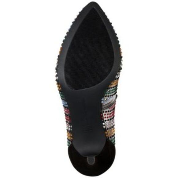 INC Womens Black Embellished Zitah Pointed Toe Stiletto Slip On Pumps 6.5 M - Picture 4 of 4